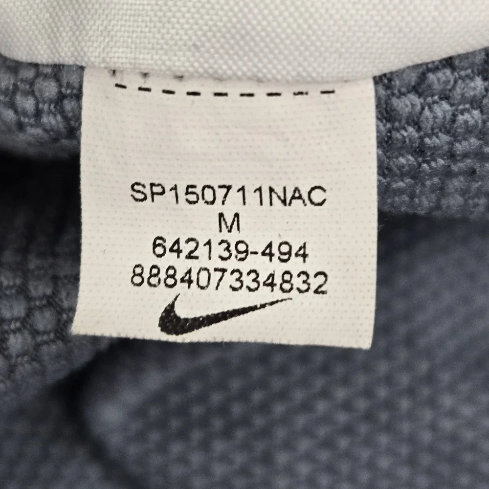 Nike Men Hoodie‎ M Gray Dri-Fit Activewear Logo Sprint HZ Logo Swoosh Pullover